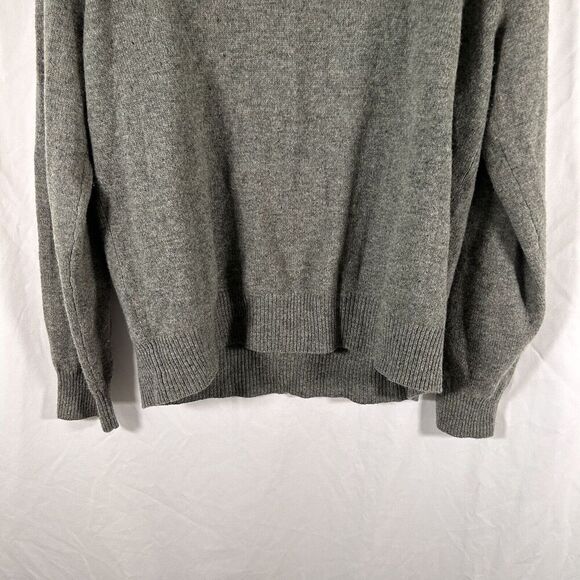 Polo Ralph Lauren Wool Sweater Men's Large Green Vneck Long Sleeve Pullover - Picture 9 of 9